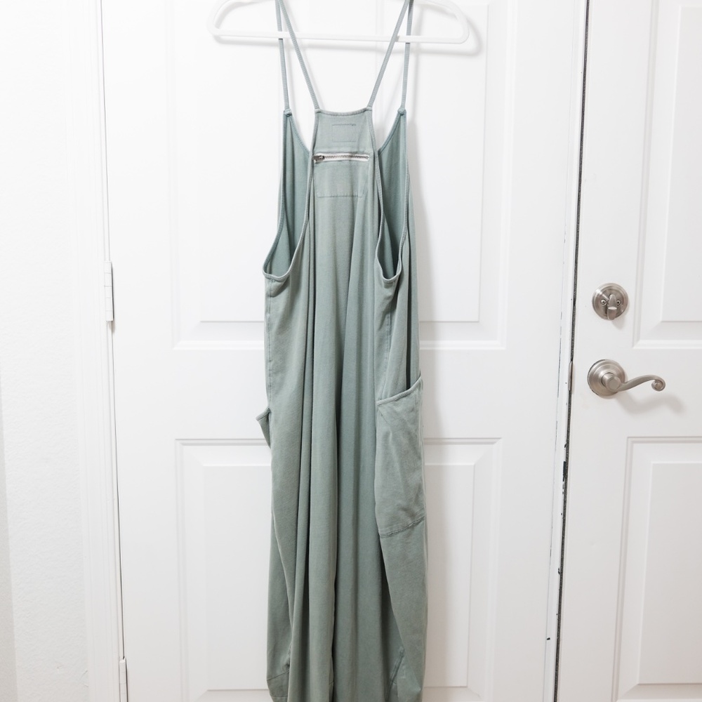 Free People Hot Shot Jumpsuit Green Size Medium - Picture 3 of 3